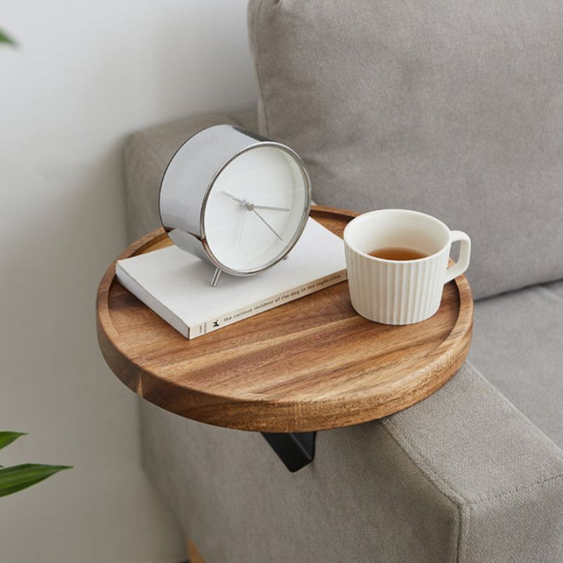Norwegian Walnut Wood Side Table