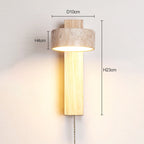 Olivia Travertine & Wood Wall Light