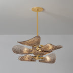 Calista Bronze Petal Glass Chandelier