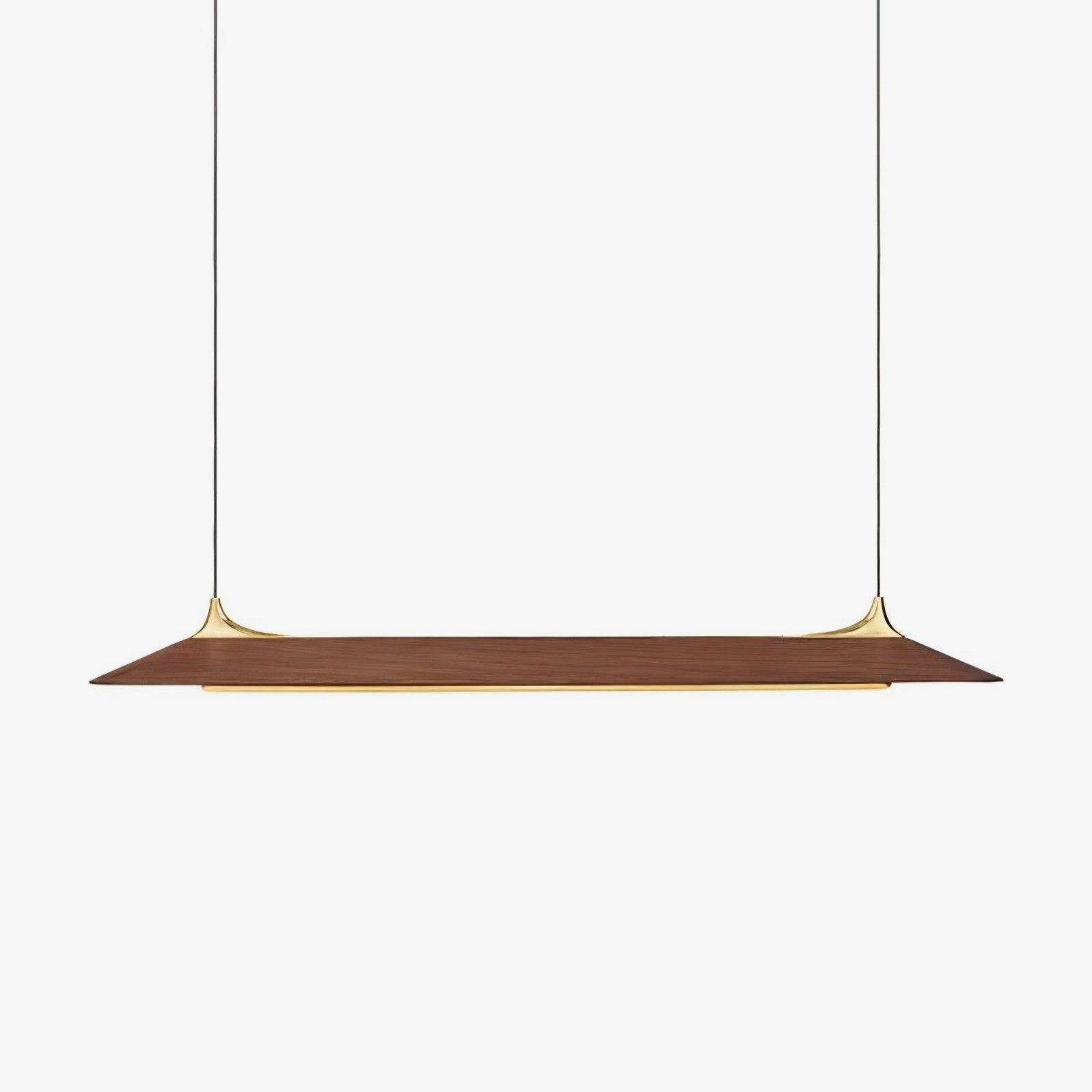 Solenne Brass & Walnut Pendant