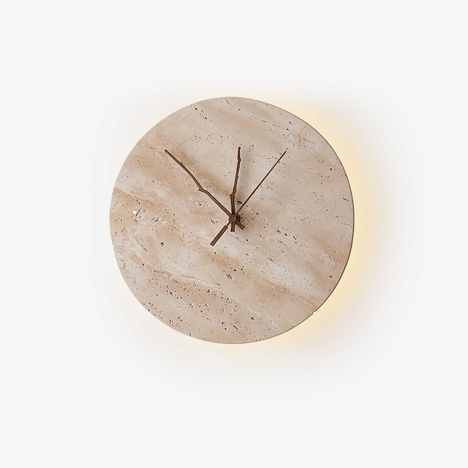 Travertine Aura Wall Clock