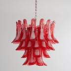 Vintage Crimson Petal Chandelier