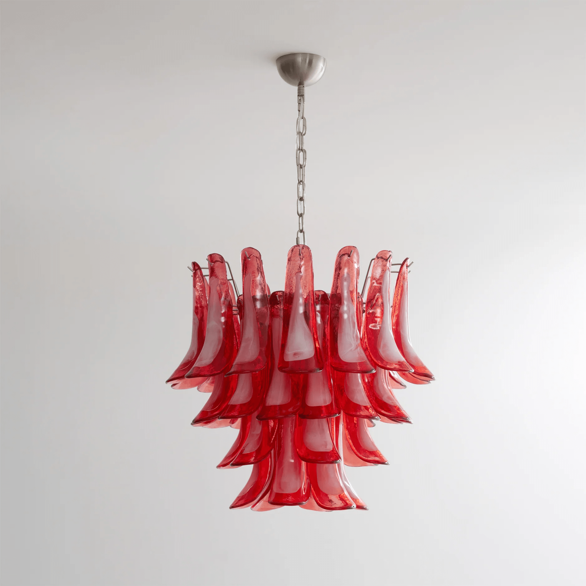 Vintage Crimson Petal Chandelier