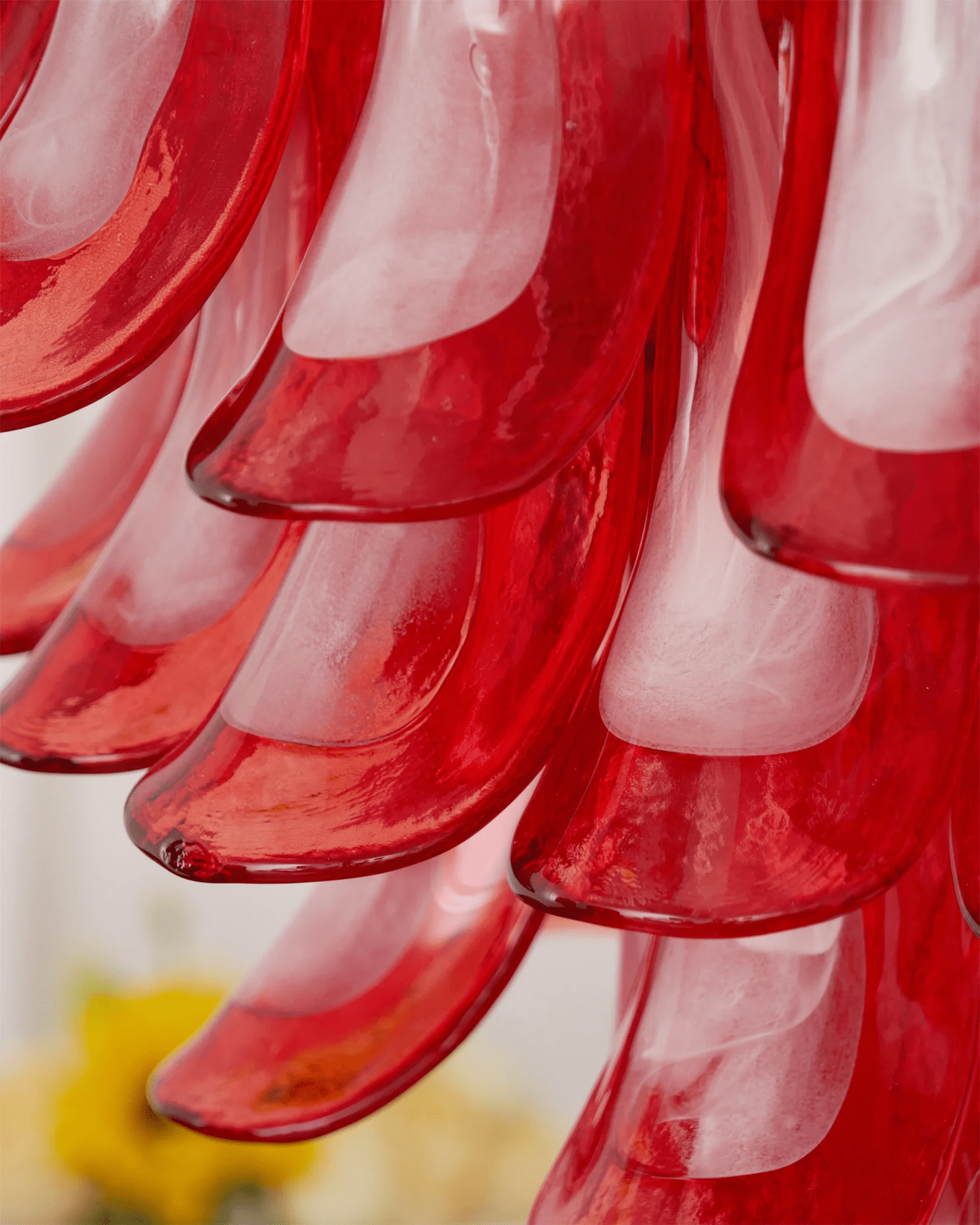 Vintage Crimson Petal Chandelier
