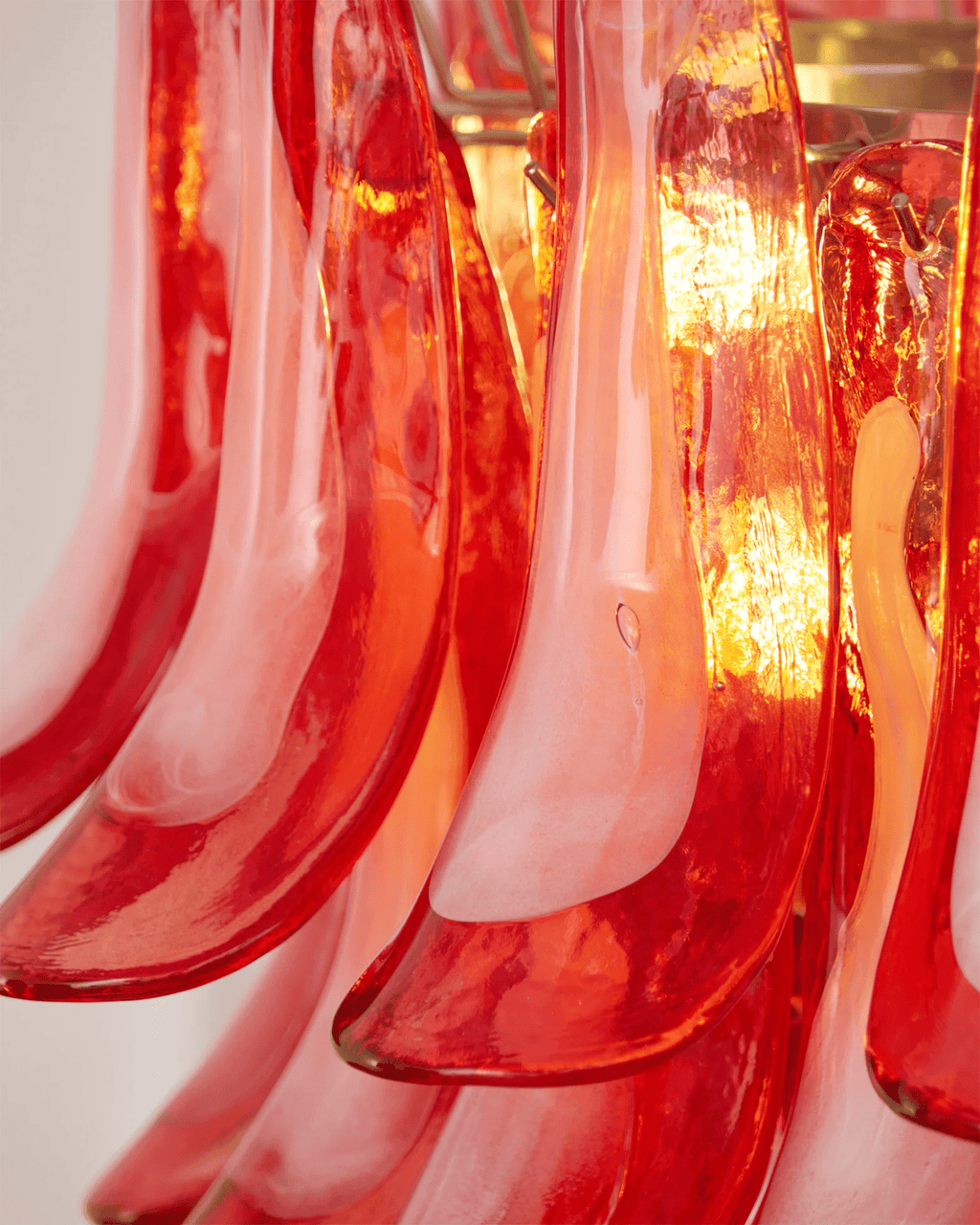 Vintage Crimson Petal Chandelier
