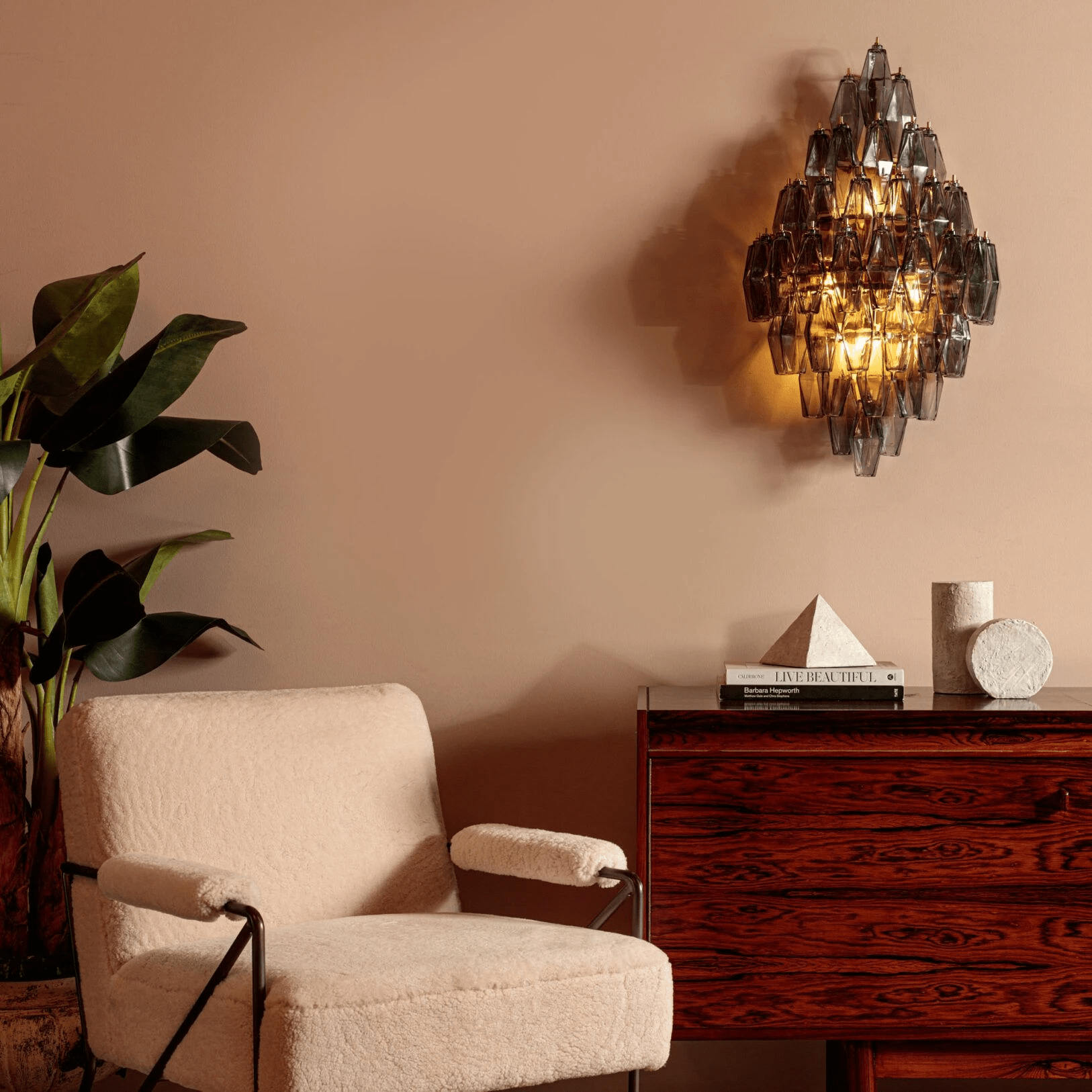 Amber Prism Wall Light