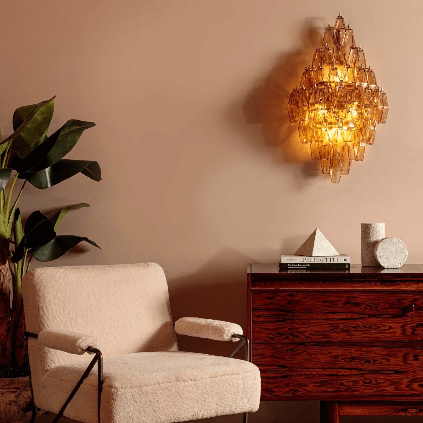 Amber Prism Wall Light