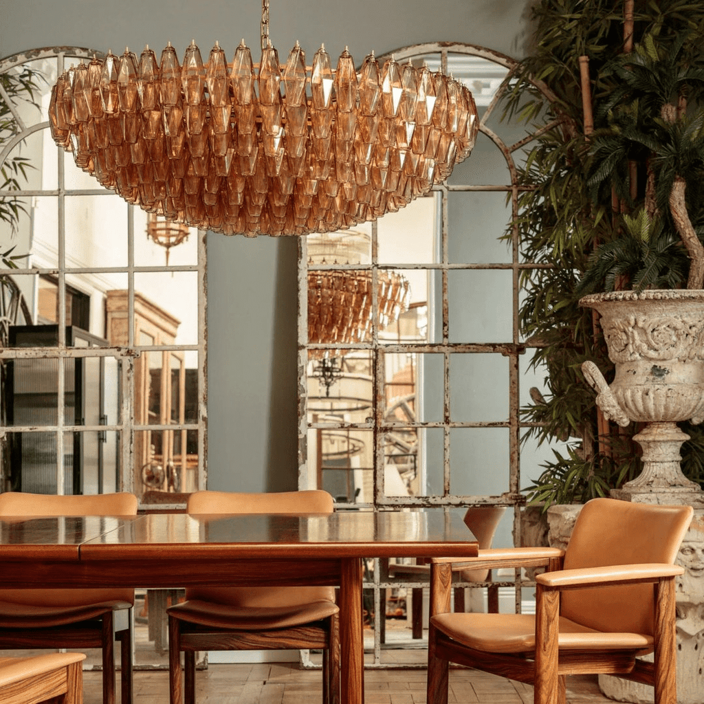 Virelia Polyhedron Murano Glass Chandelier