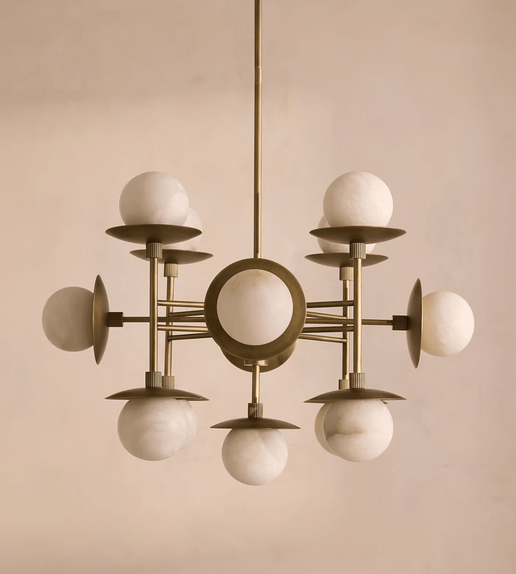 Alabaster Orbit Chandelier