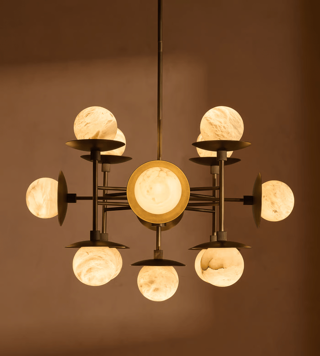 Alabaster Orbit Chandelier