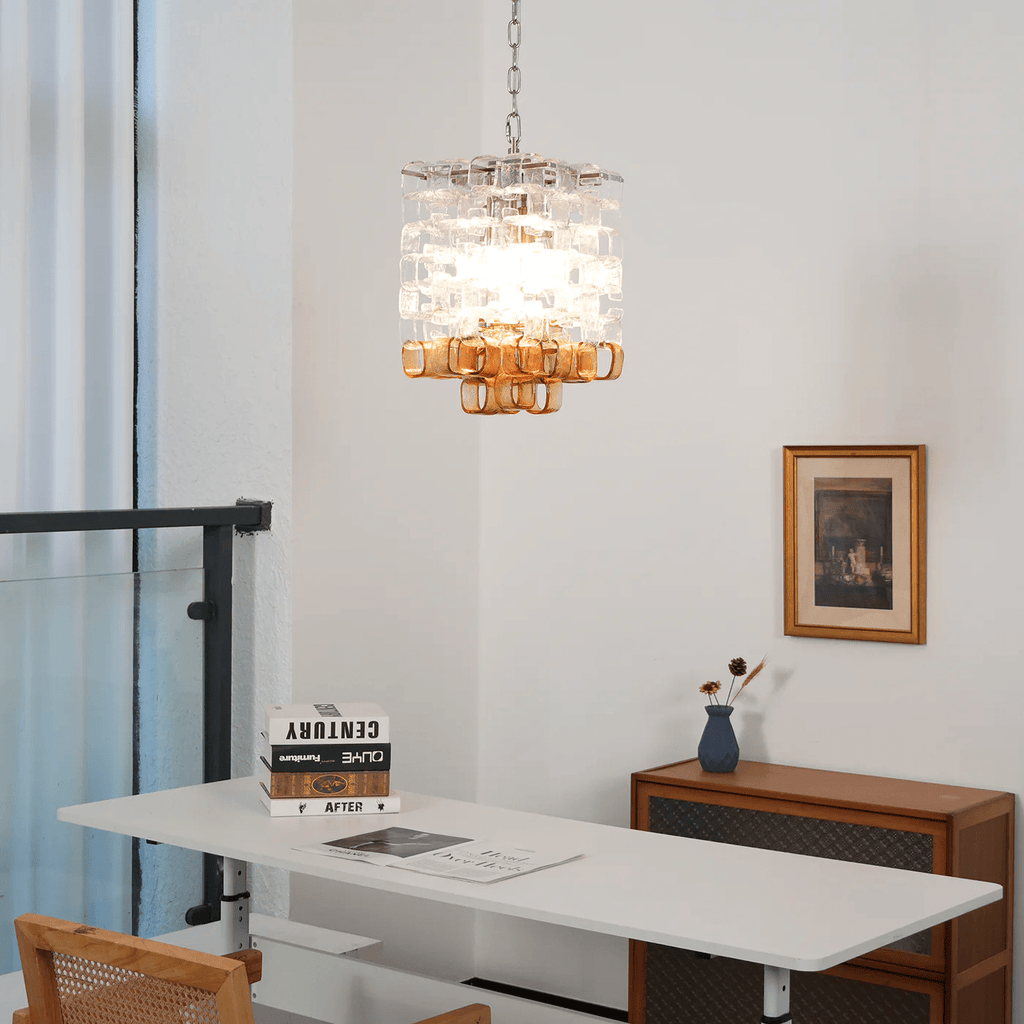 Lunaris Geometric Murano Chandelier