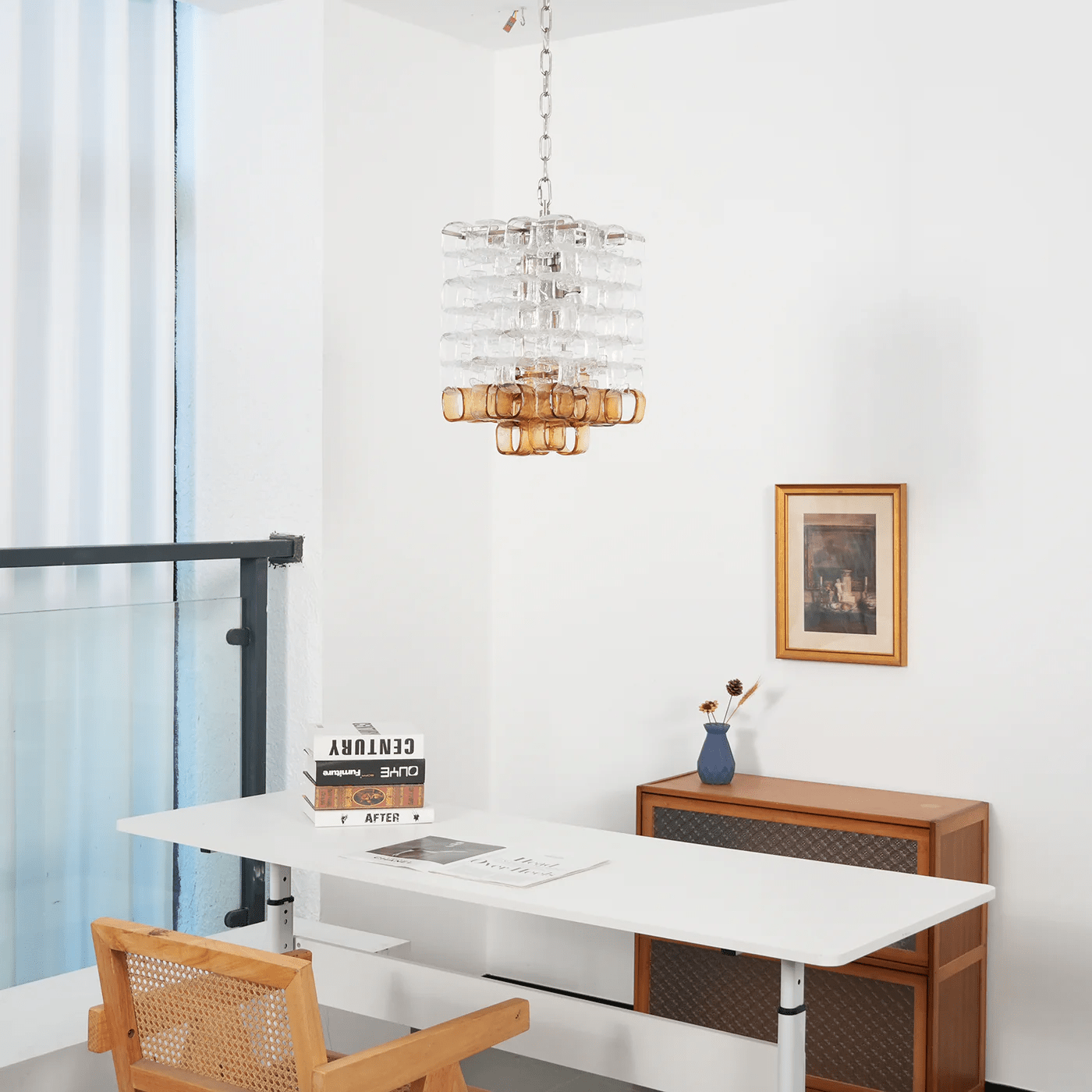 Lunaris Geometric Murano Chandelier