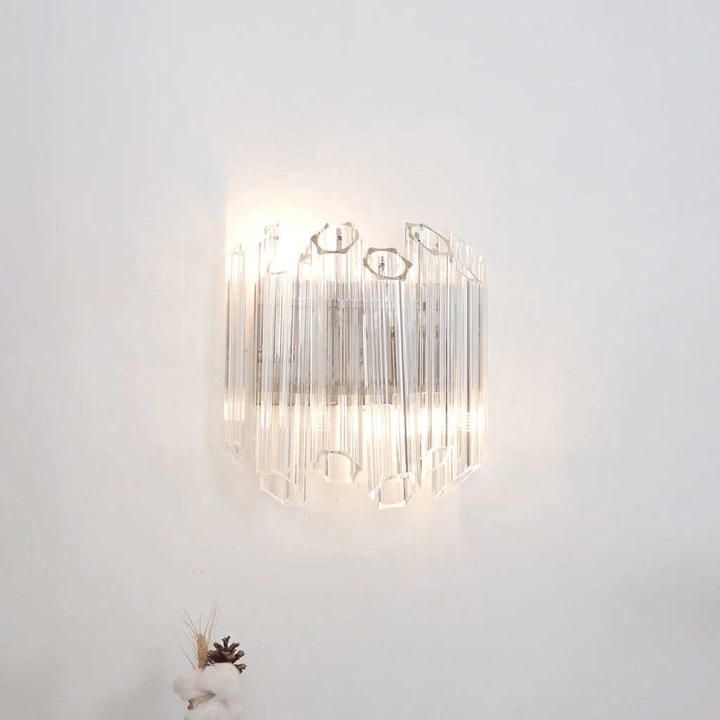 Aurora Crystal Cascade Wall Lamp