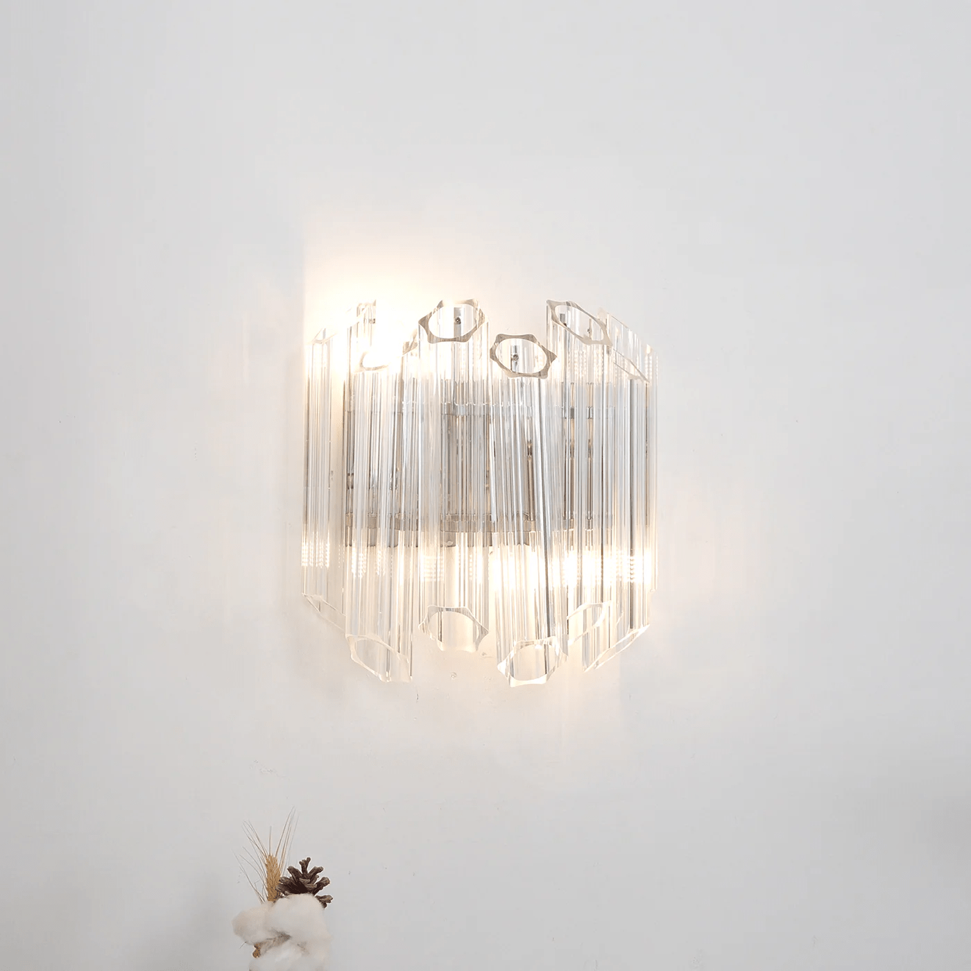 Aurora Crystal Cascade Wall Lamp