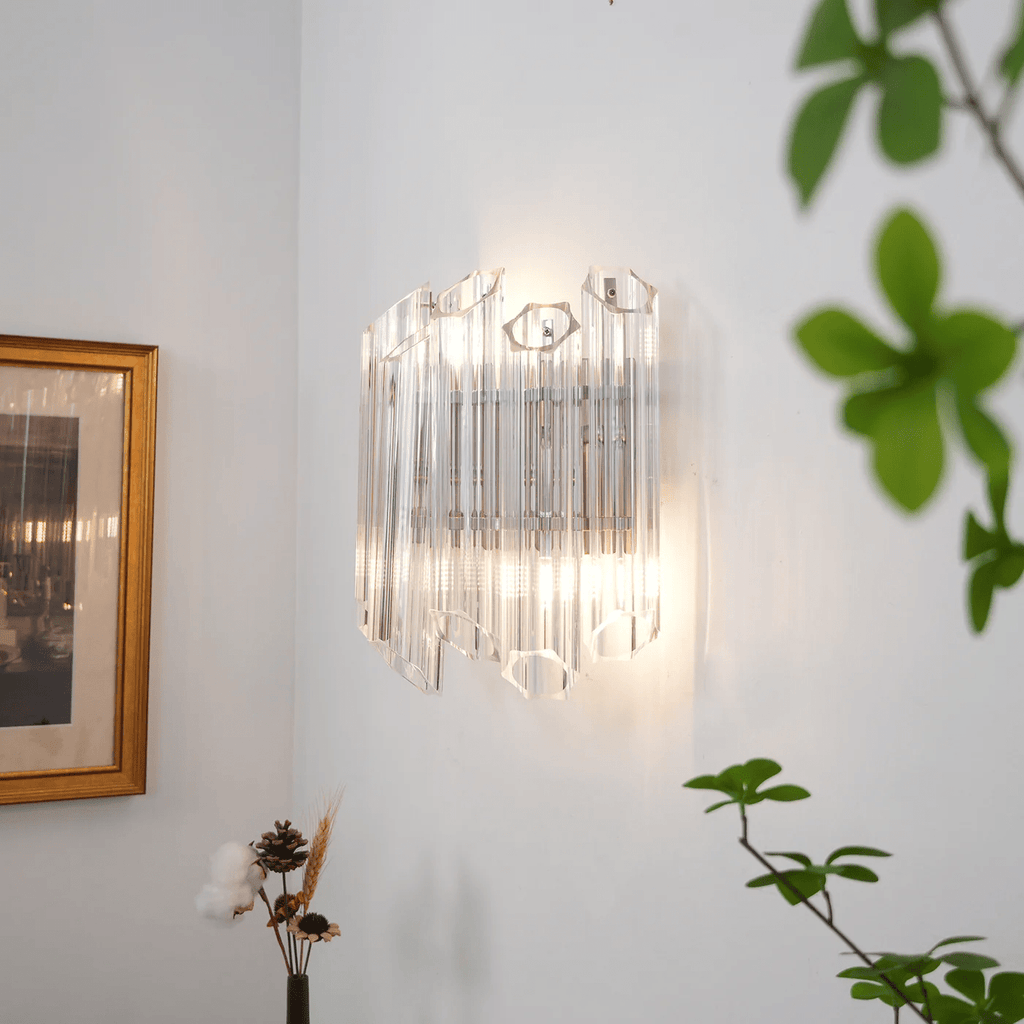 Aurora Crystal Cascade Wall Lamp