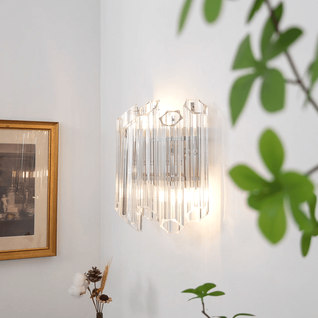 Aurora Crystal Cascade Wall Lamp