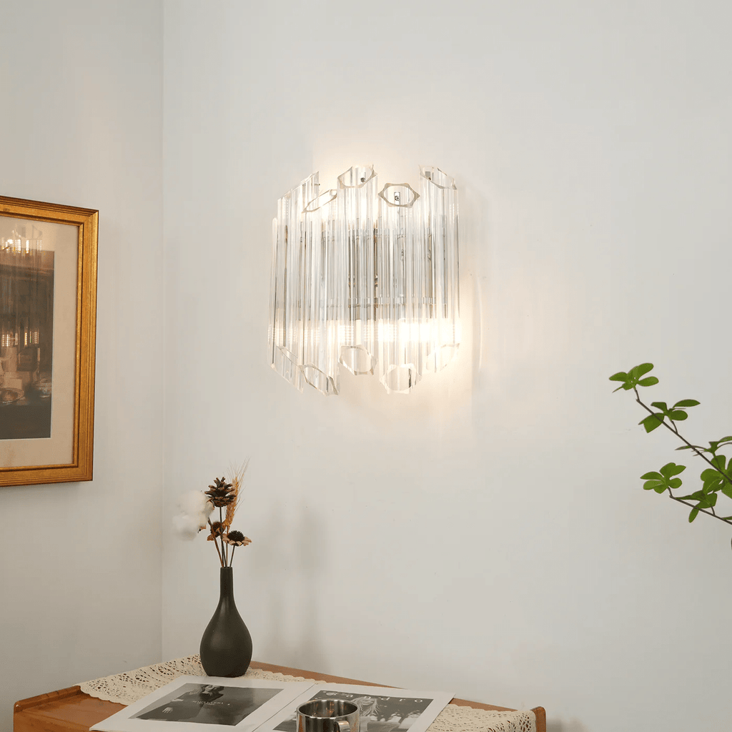 Aurora Crystal Cascade Wall Lamp