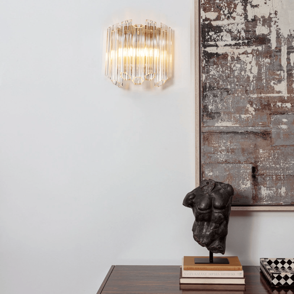 Aurora Crystal Cascade Wall Lamp