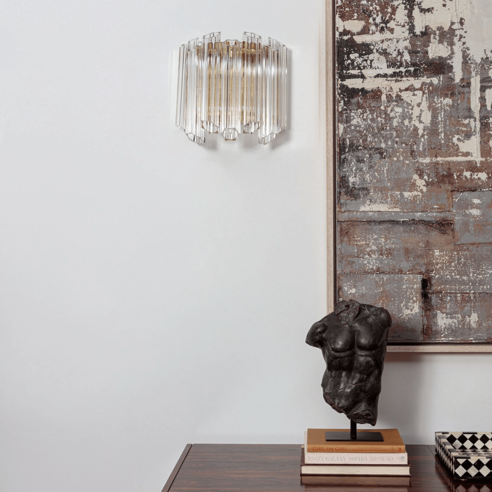 Aurora Crystal Cascade Wall Lamp