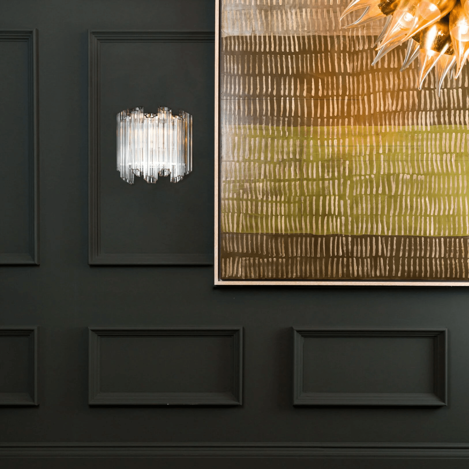 Aurora Crystal Cascade Wall Lamp