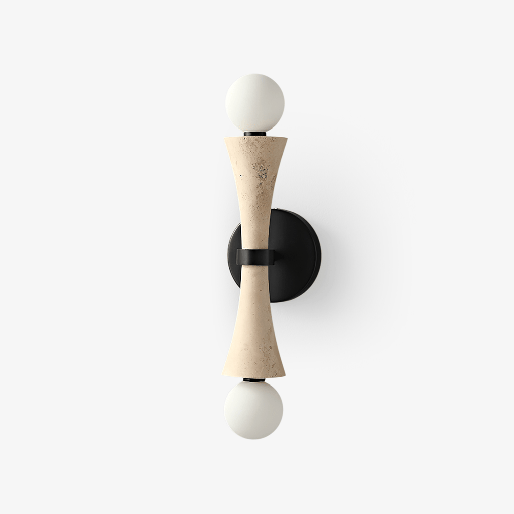 Travertine Sculpture Wall Light