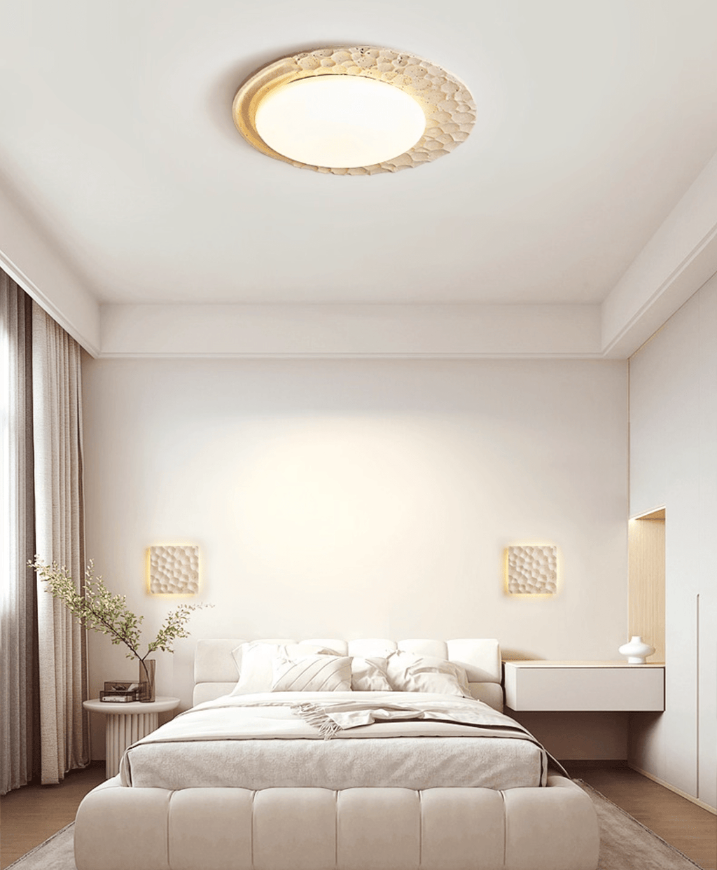 Vespera Textured Stone Ceiling Glow