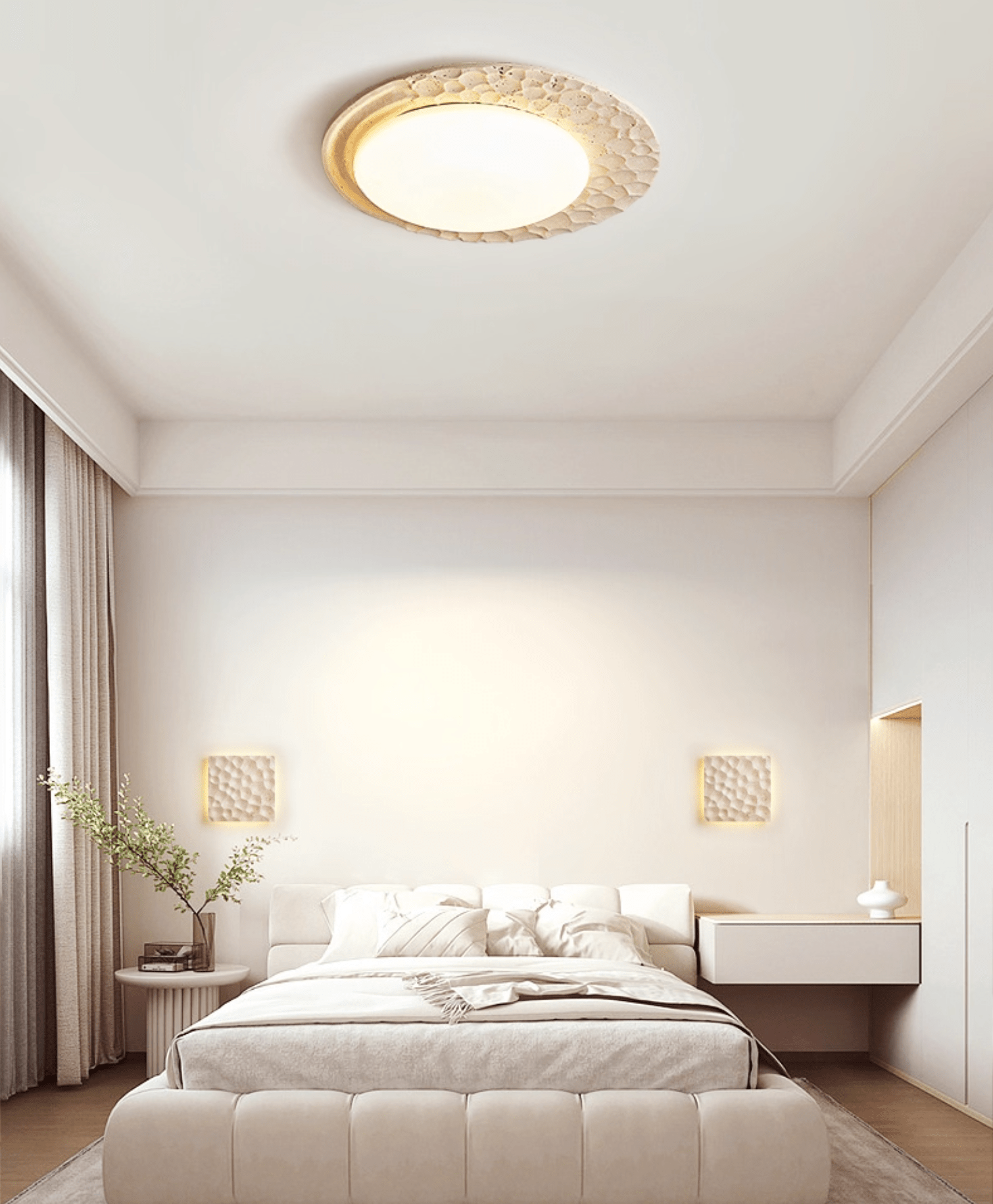 Vespera Textured Stone Ceiling Glow