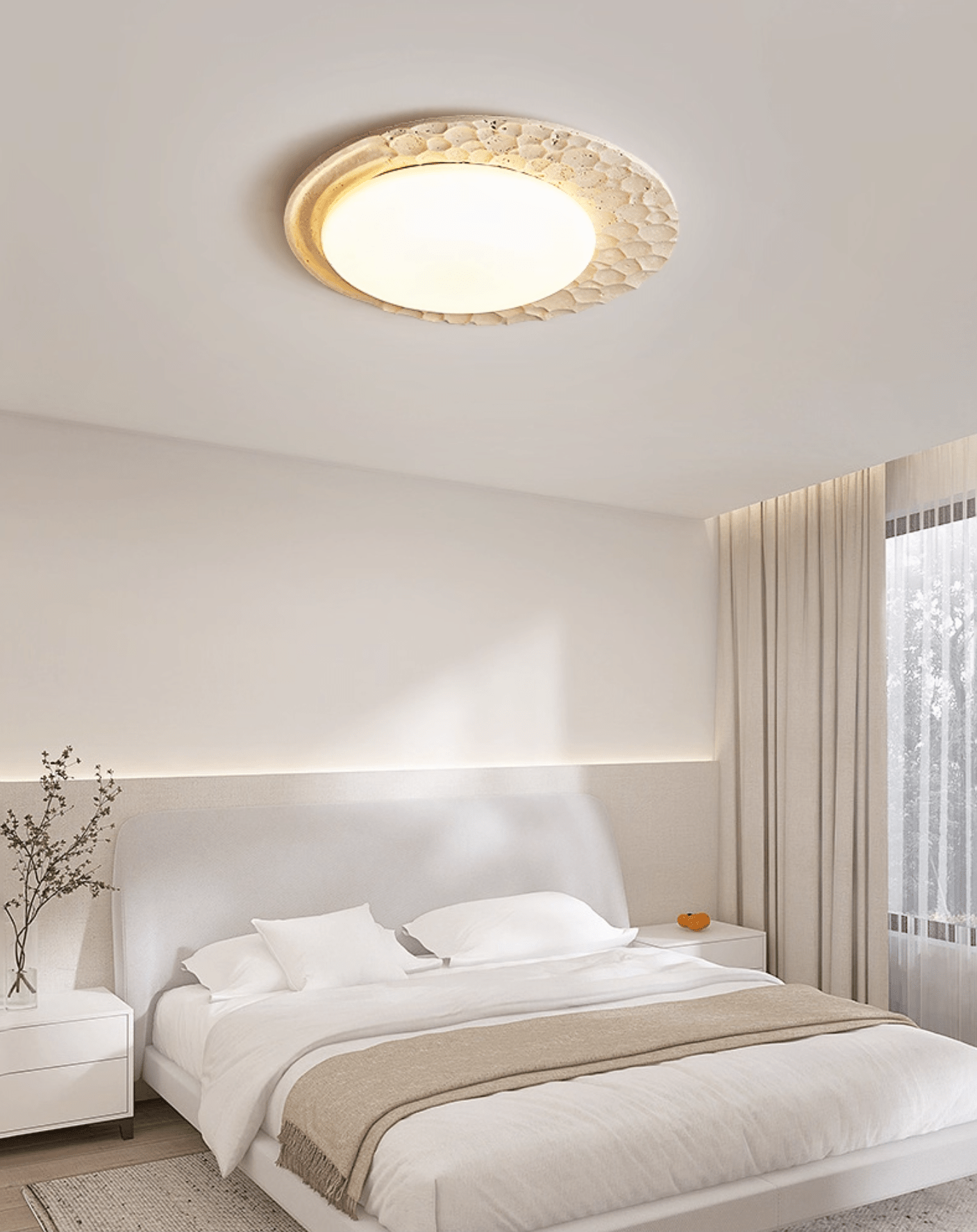 Vespera Textured Stone Ceiling Glow