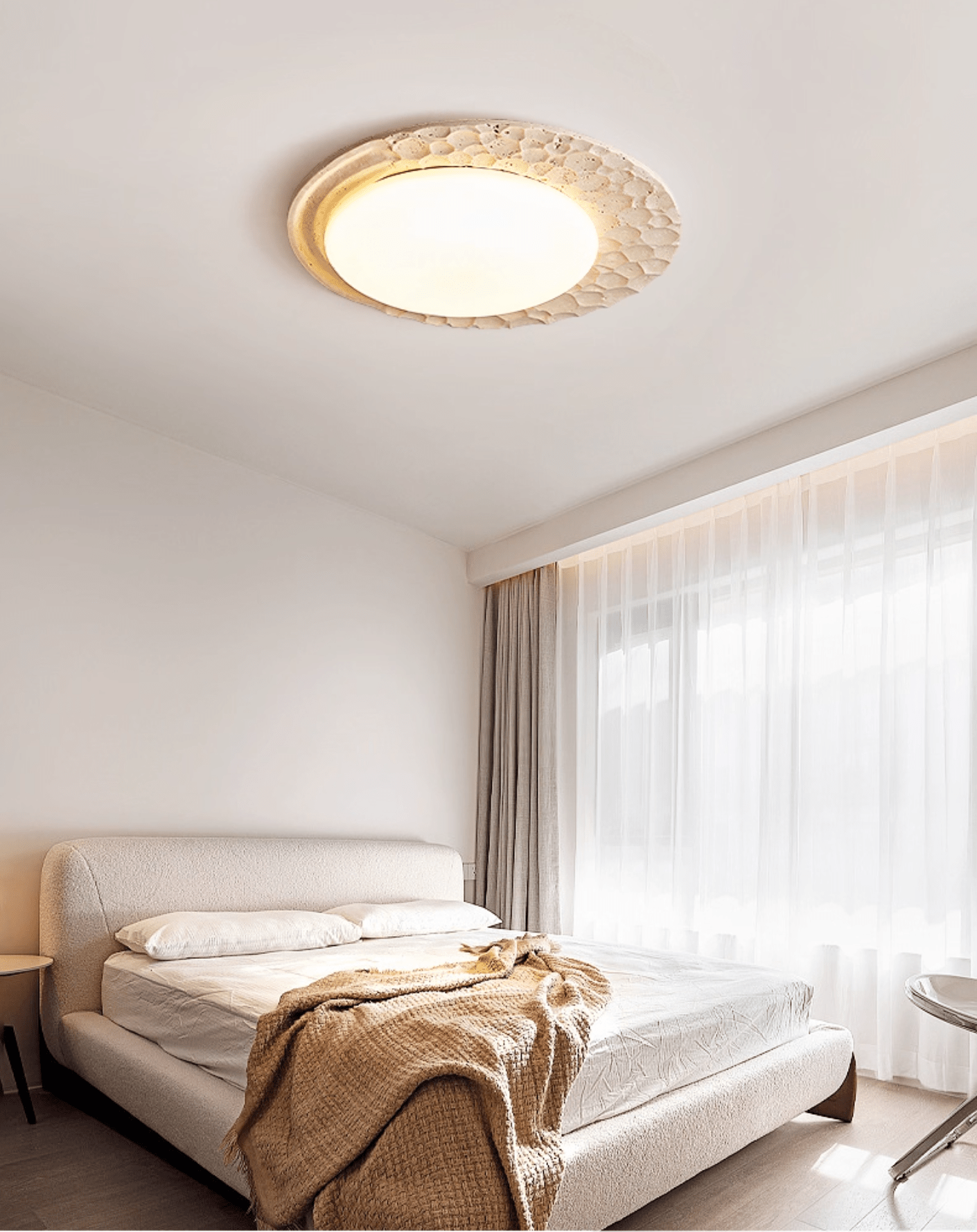 Vespera Textured Stone Ceiling Glow