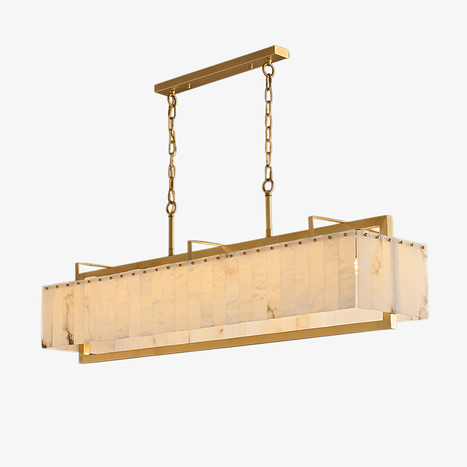 Selene Rectangular Alabaster Pendant