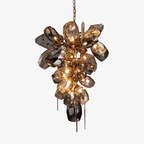 Vespera Smoked Crystal Cluster Chandelier