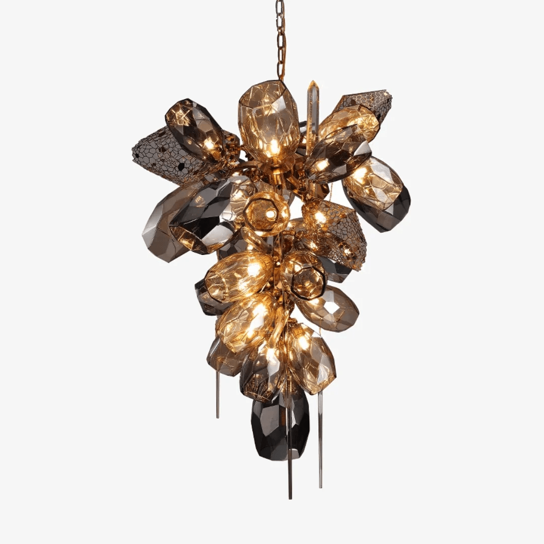 Vespera Smoked Crystal Cluster Chandelier
