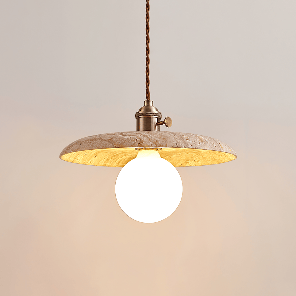 Lunaro Travertine Pendant Light