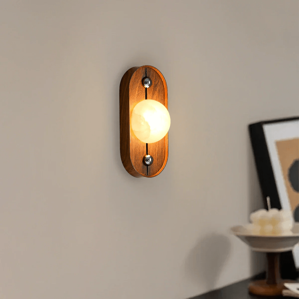 Arden Alabaster Wood Sconce