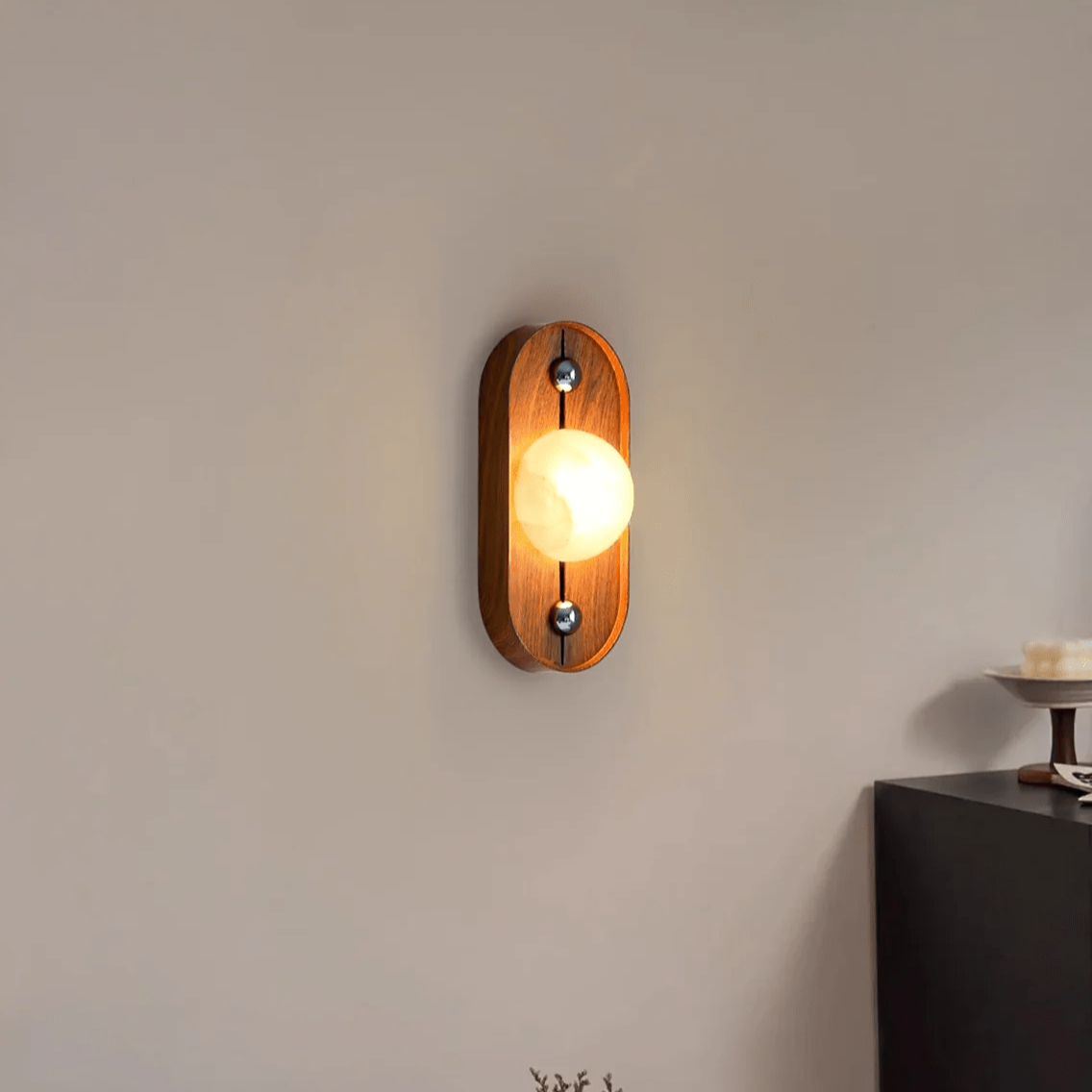 Arden Alabaster Wood Sconce
