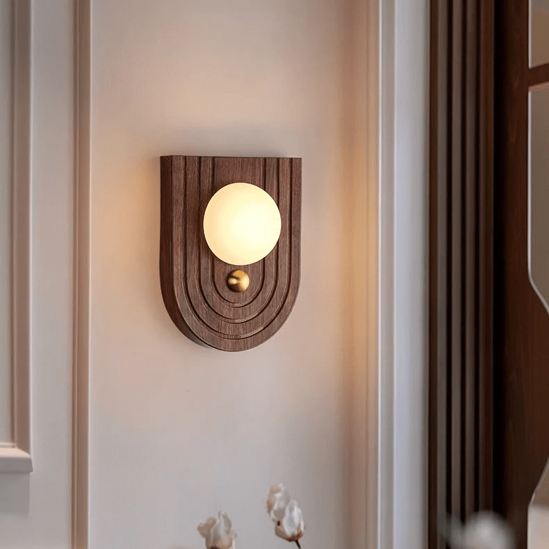 Arden Alabaster Wood Sconce