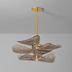 Calista Bronze Petal Glass Chandelier