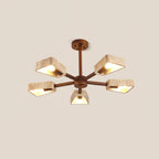 Lyora Geometric Stone Orbit Chandelier