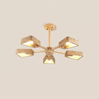 Lyora Geometric Stone Orbit Chandelier