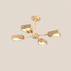 Lyora Geometric Stone Orbit Chandelier