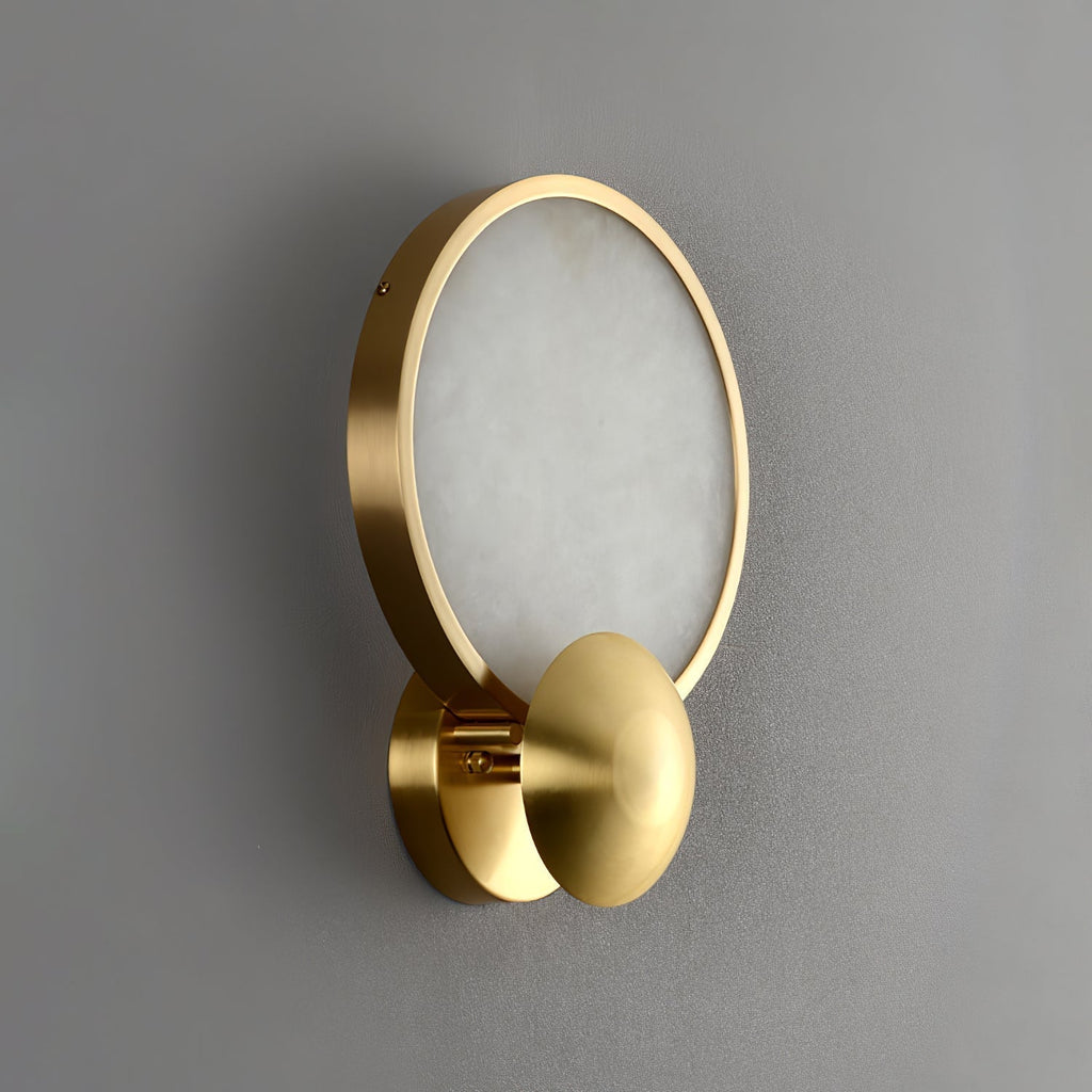 Solara Alabaster Brass Glow