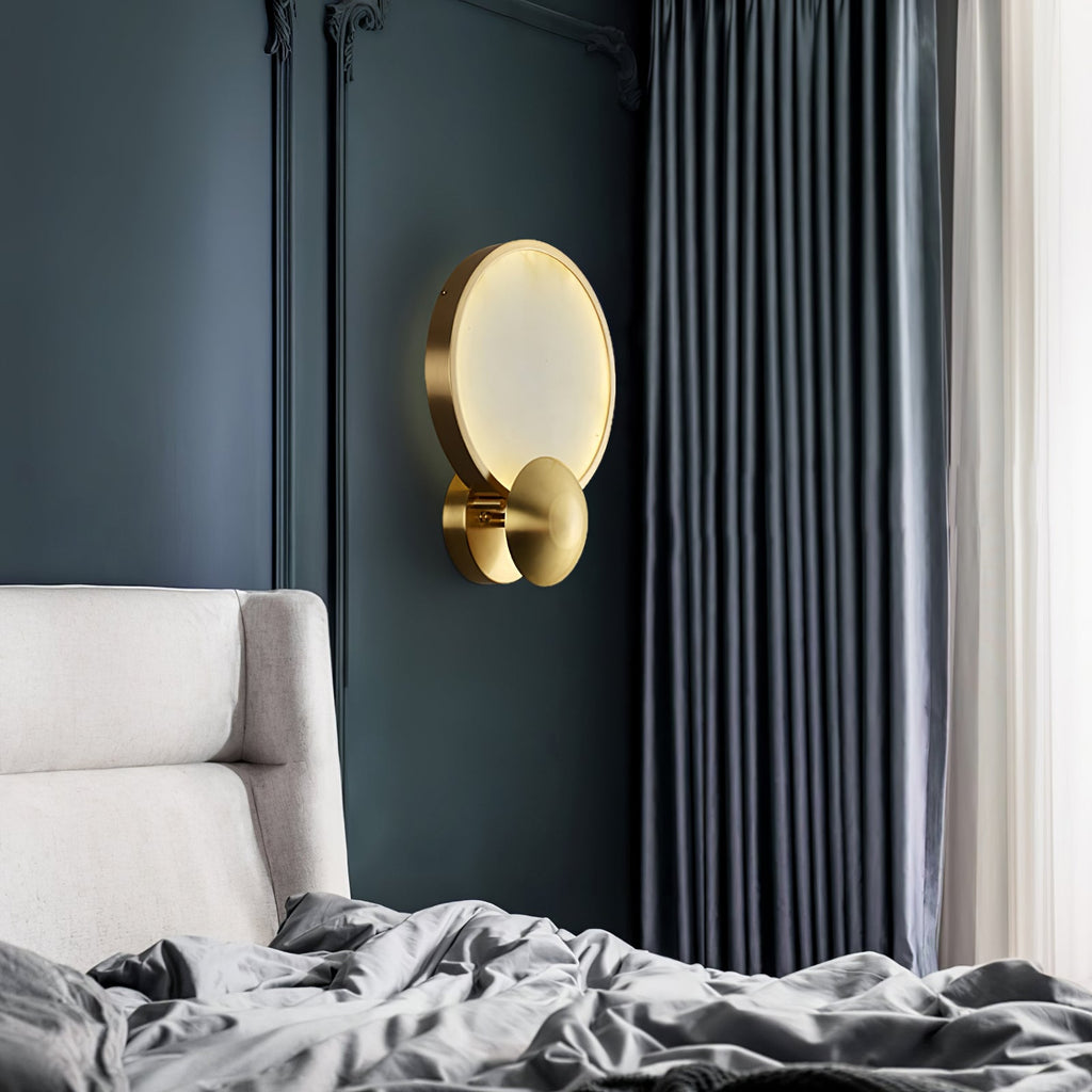 Solara Alabaster Brass Glow