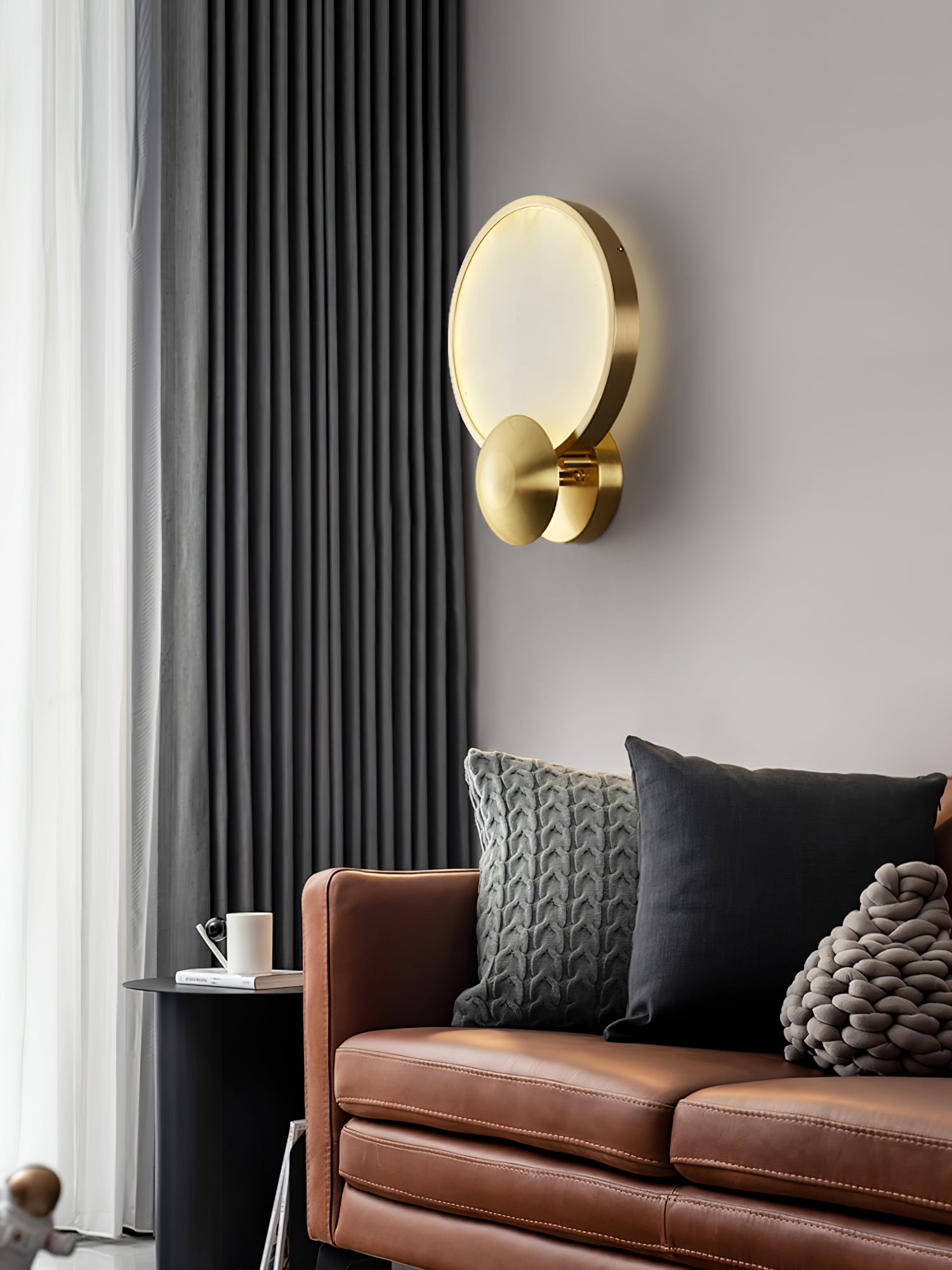 Solara Alabaster Brass Glow