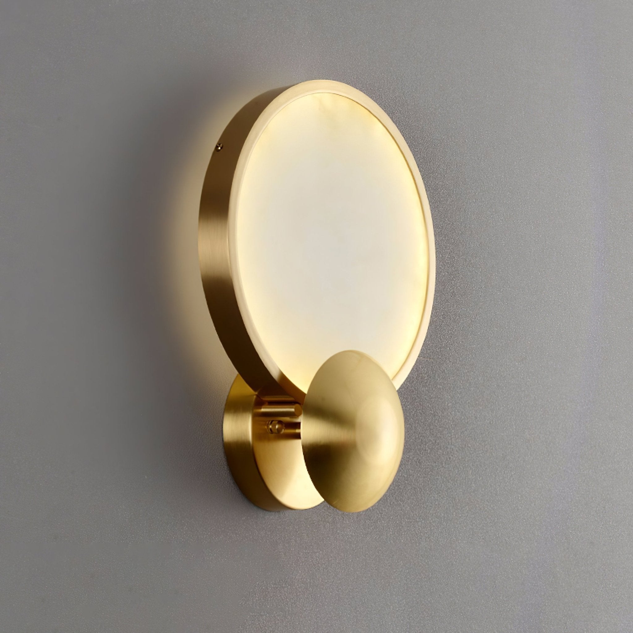 Solara Alabaster Brass Glow