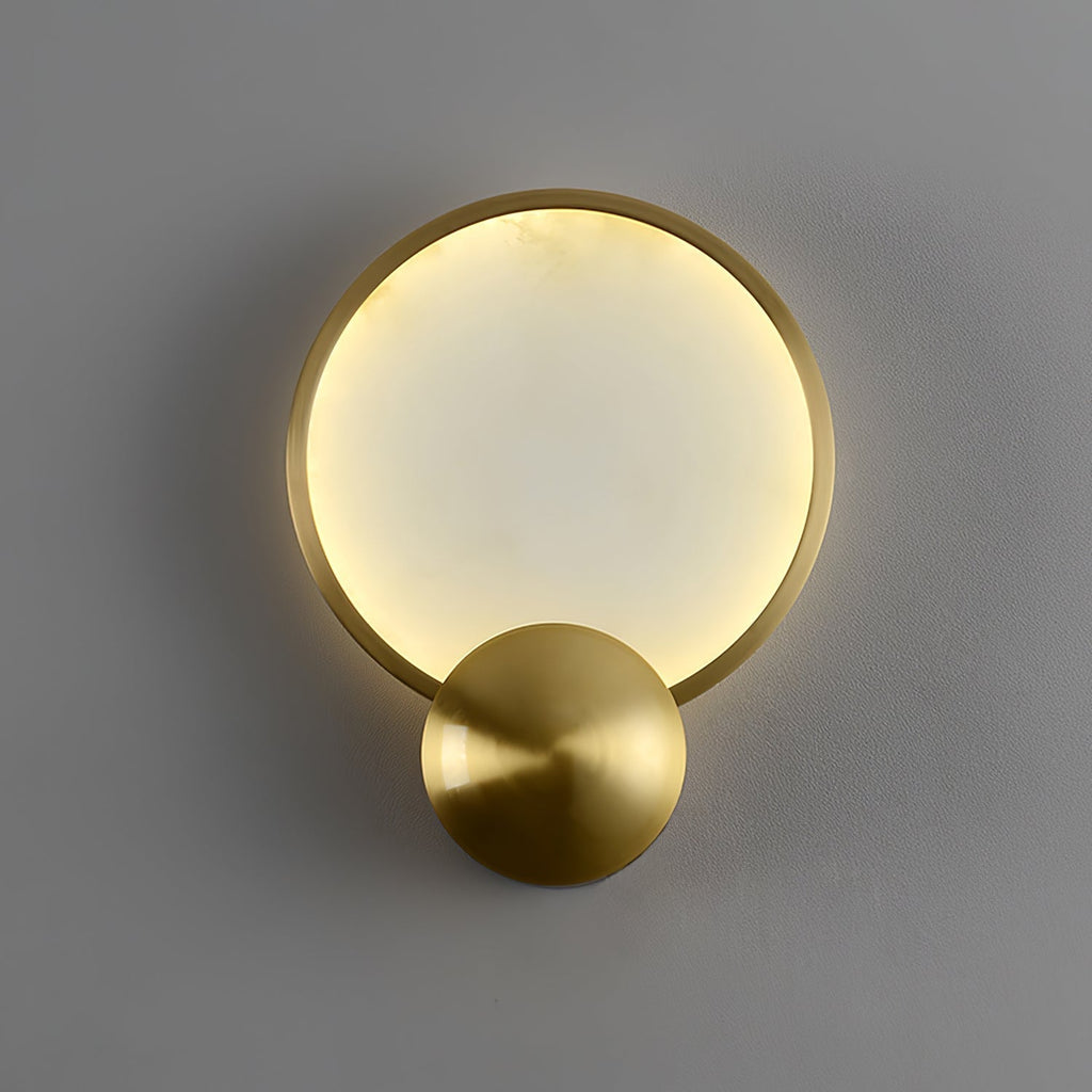 Solara Alabaster Brass Glow