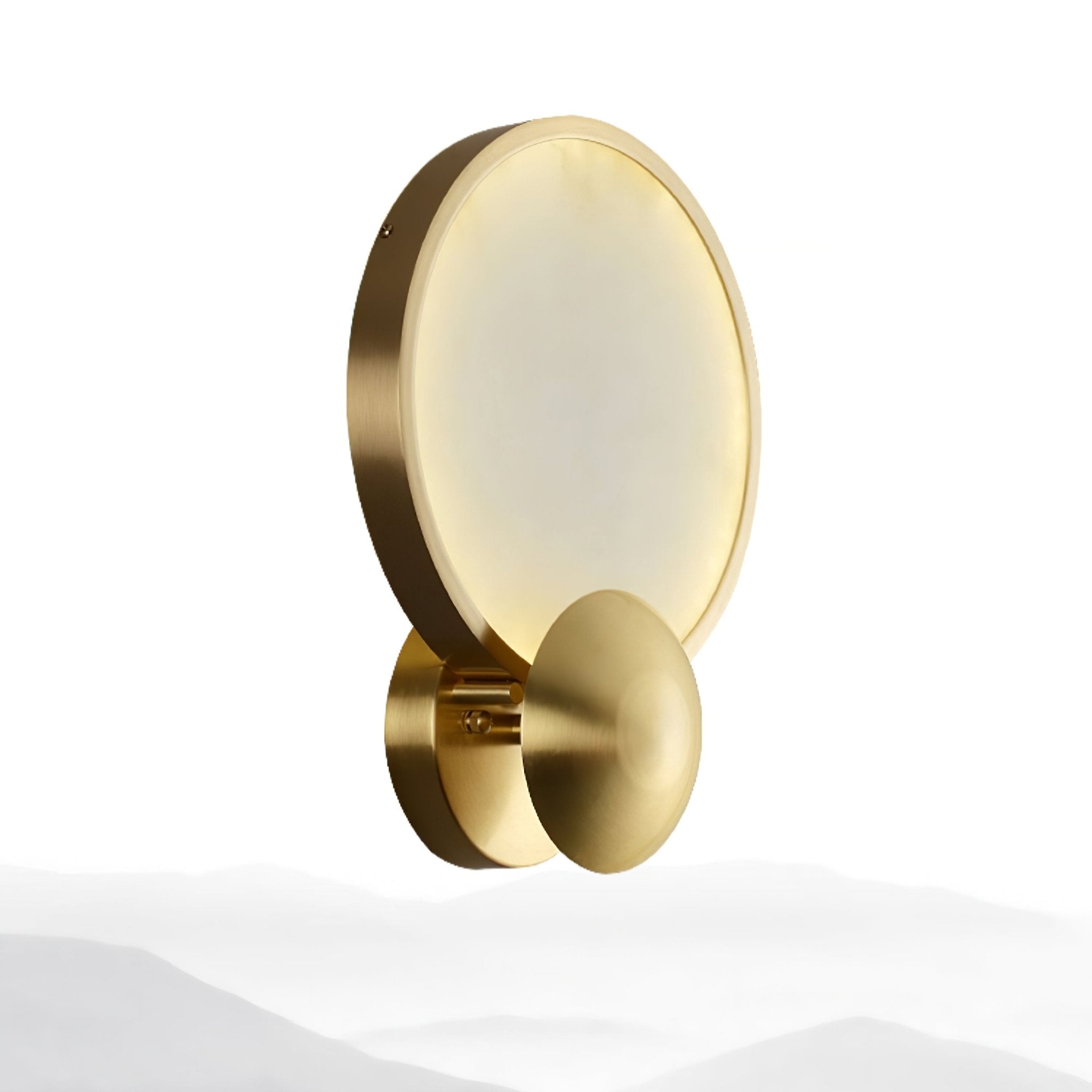 Solara Alabaster Brass Glow