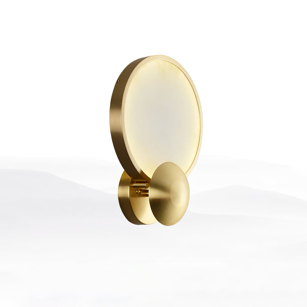 Solara Alabaster Brass Glow