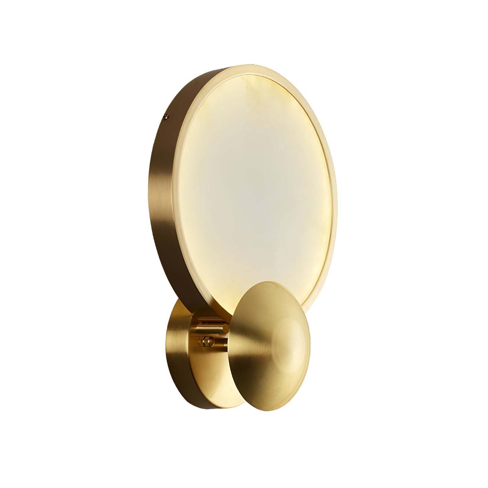 Solara Alabaster Brass Glow