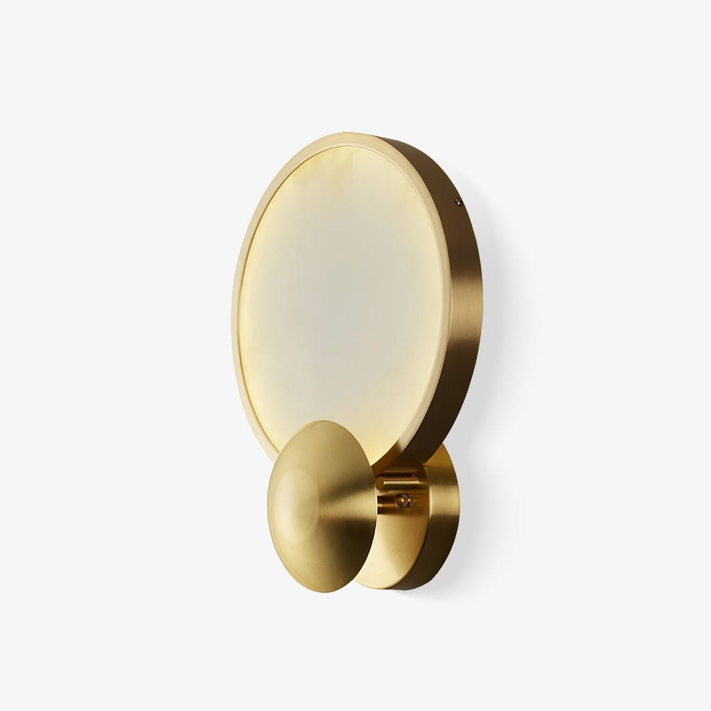 Solara Alabaster Brass Glow