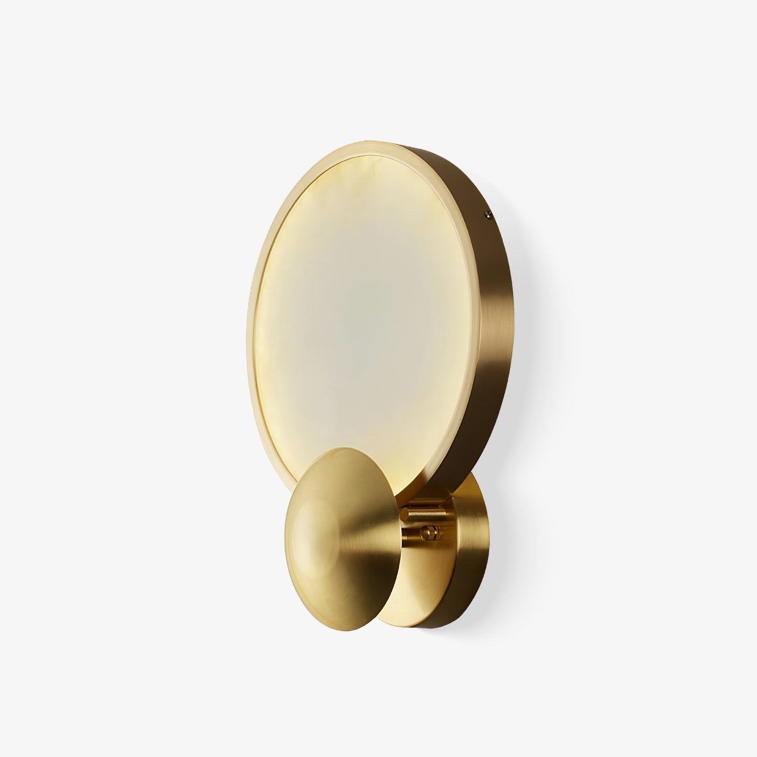 Solara Alabaster Brass Glow